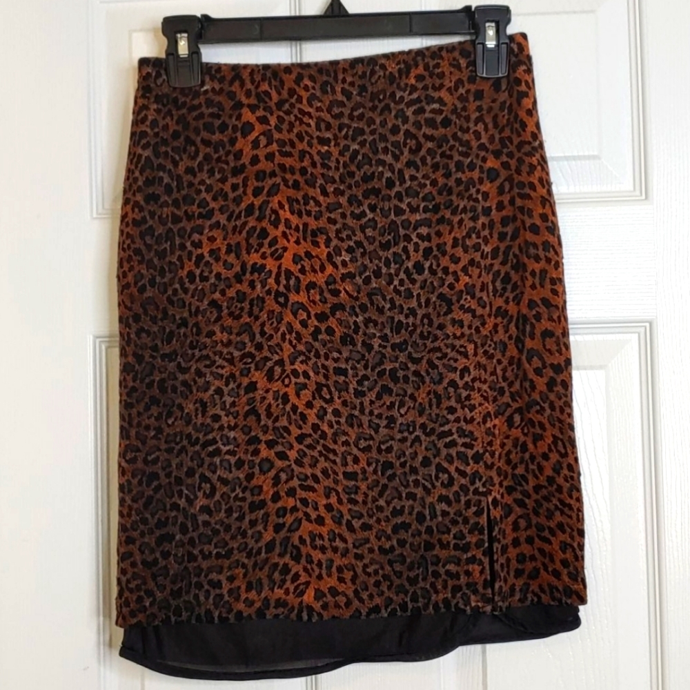 Slinky Cheetah Print Skirt